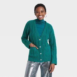 New! Women's Cardigan Sweater - A New Day - Green